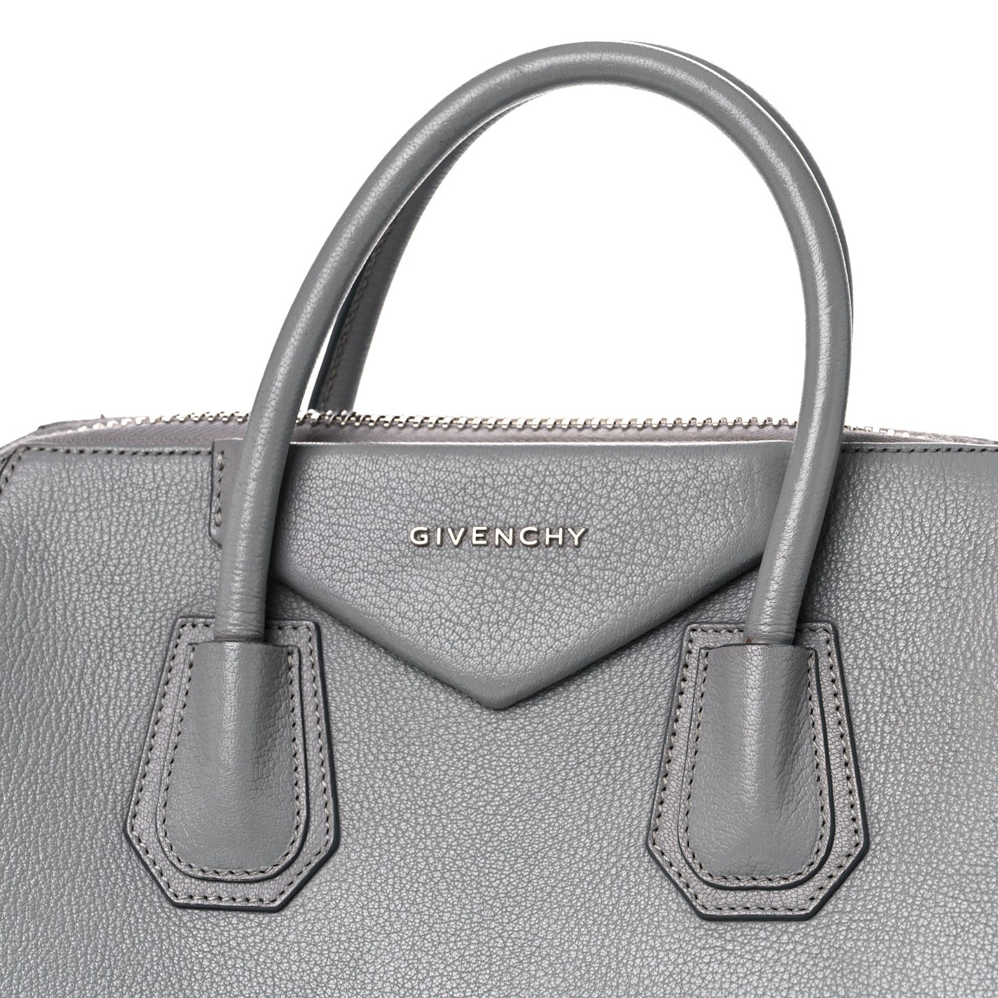 Sugar Goatskin Medium Antigona Pearl Grey