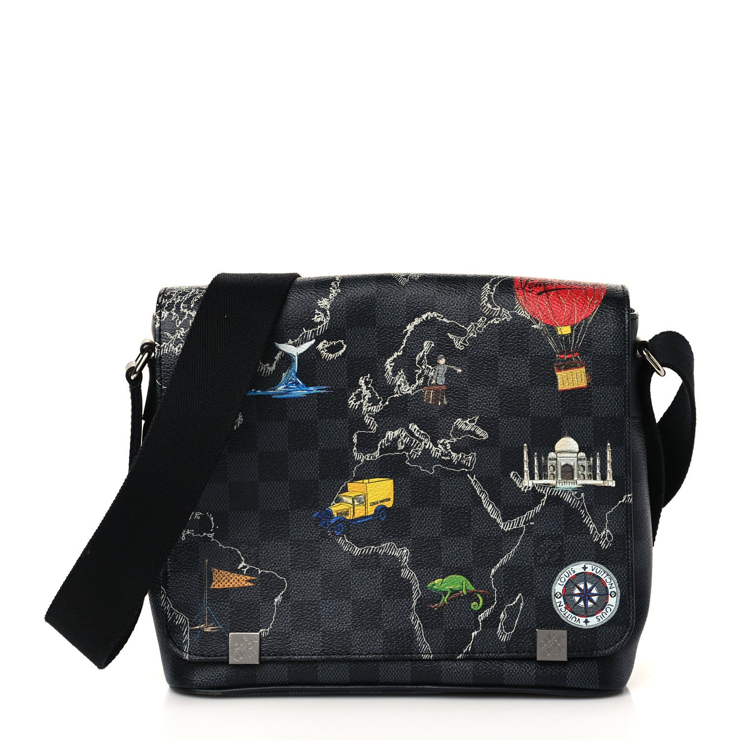 Louis Vuitton Damier Graphite World Map District PM 1 of 8