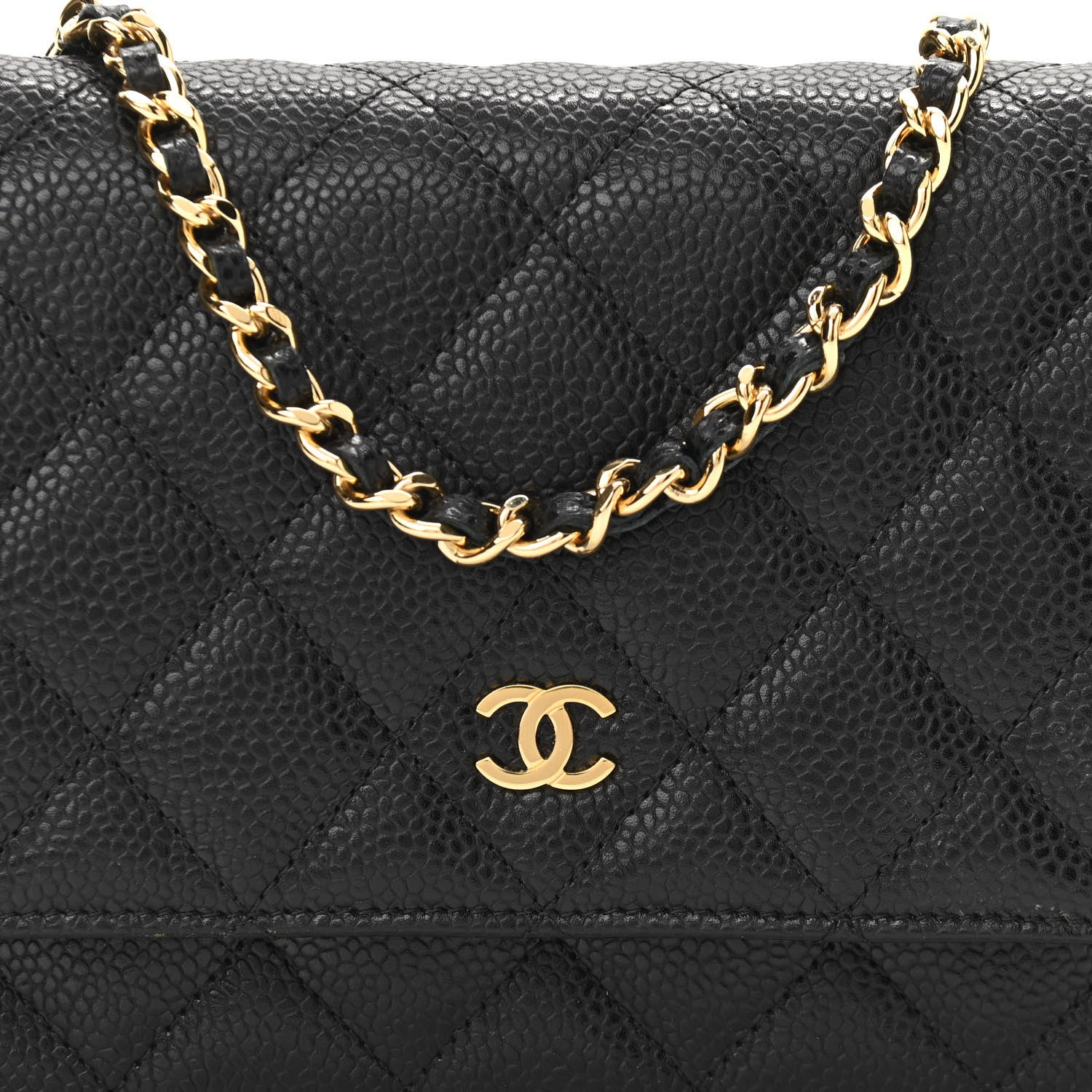 Chanel Caviar Quilted Wallet On Chain WOC Black 9 of 13