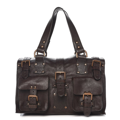 Mulberry Calfskin Roxanne Satchel Chocolate 1 of 9