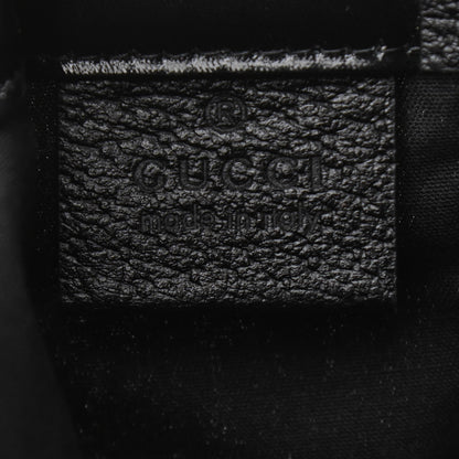 Gucci Patent Canvas Frame Logo Vertical Tote Black Crop 6 of 10
