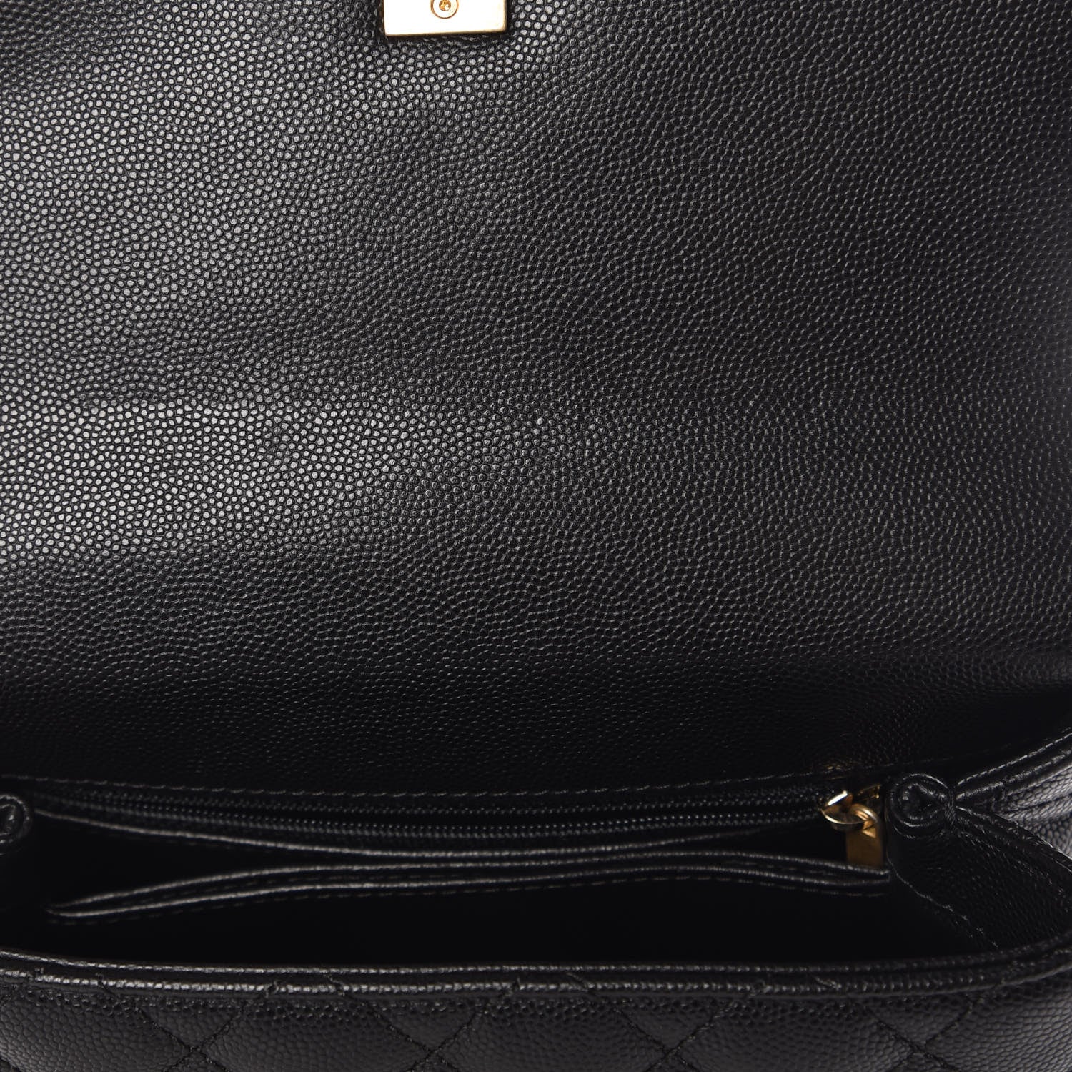 Chanel Caviar Lizard Quilted Mini Coco Handle Flap Black 8 of 9