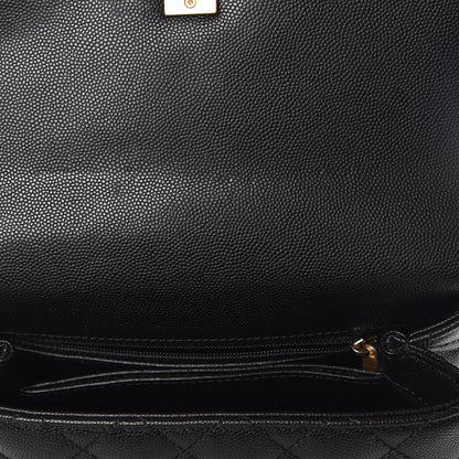Chanel Caviar Lizard Quilted Mini Coco Handle Flap Black 8 of 9