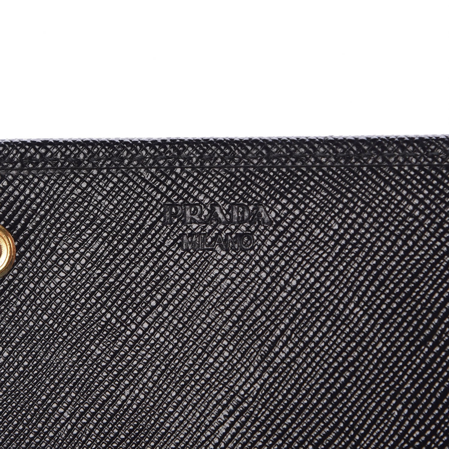 Prada Saffiano Continental Flap Wallet Black 5 of 6