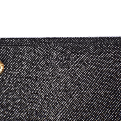 Prada Saffiano Continental Flap Wallet Black 5 of 6