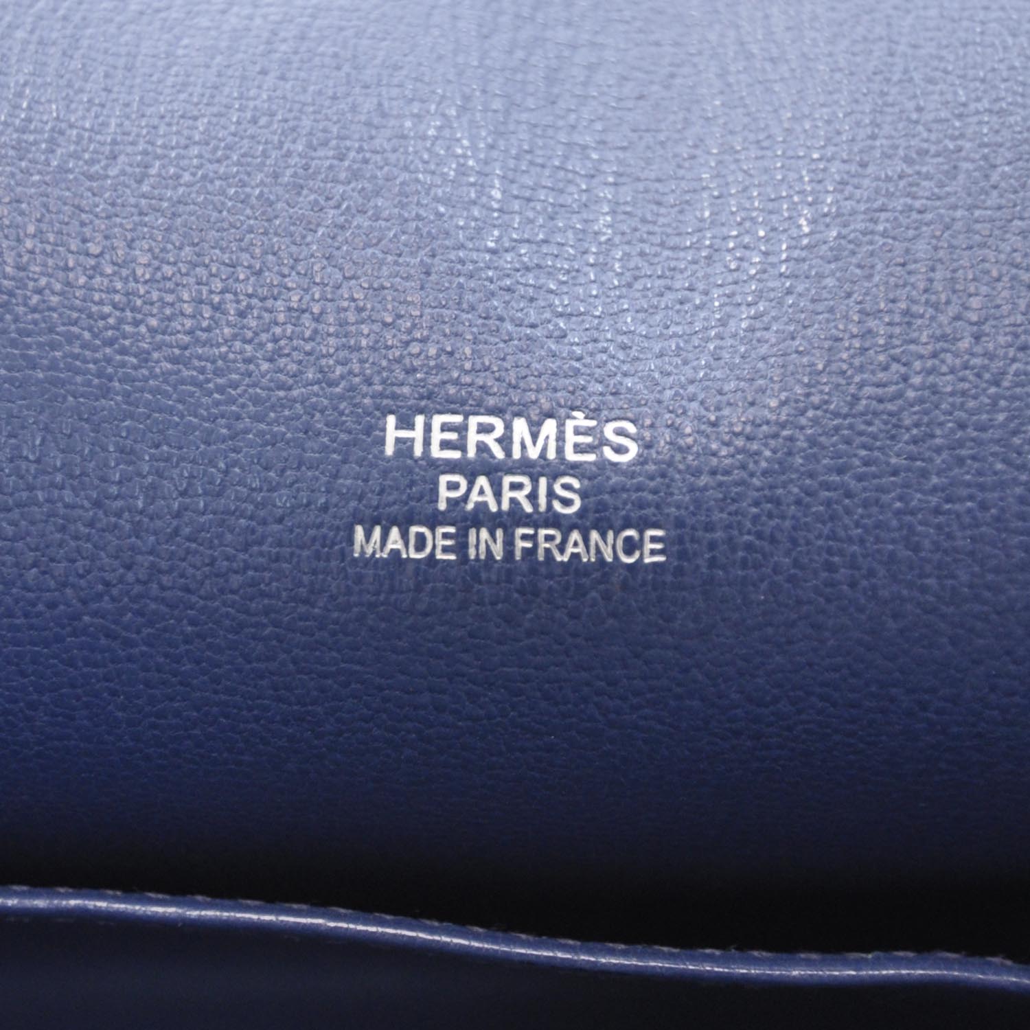 Hermes Taurillon Clemence Jypsiere 37 Bleu de Malte 8 of 9