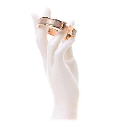 Hermes Enamel Narrow Clic Clac H Bracelet PM Marron Glace 2 of 4