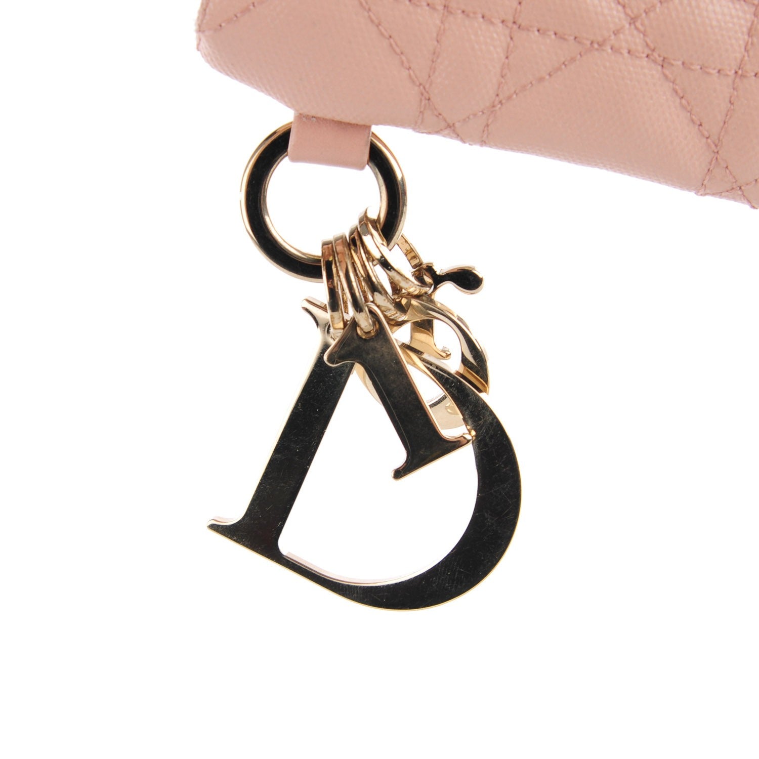 Christian Dior Coated Canvas Cannage Panarea Clutch Light Pink 8 of 9