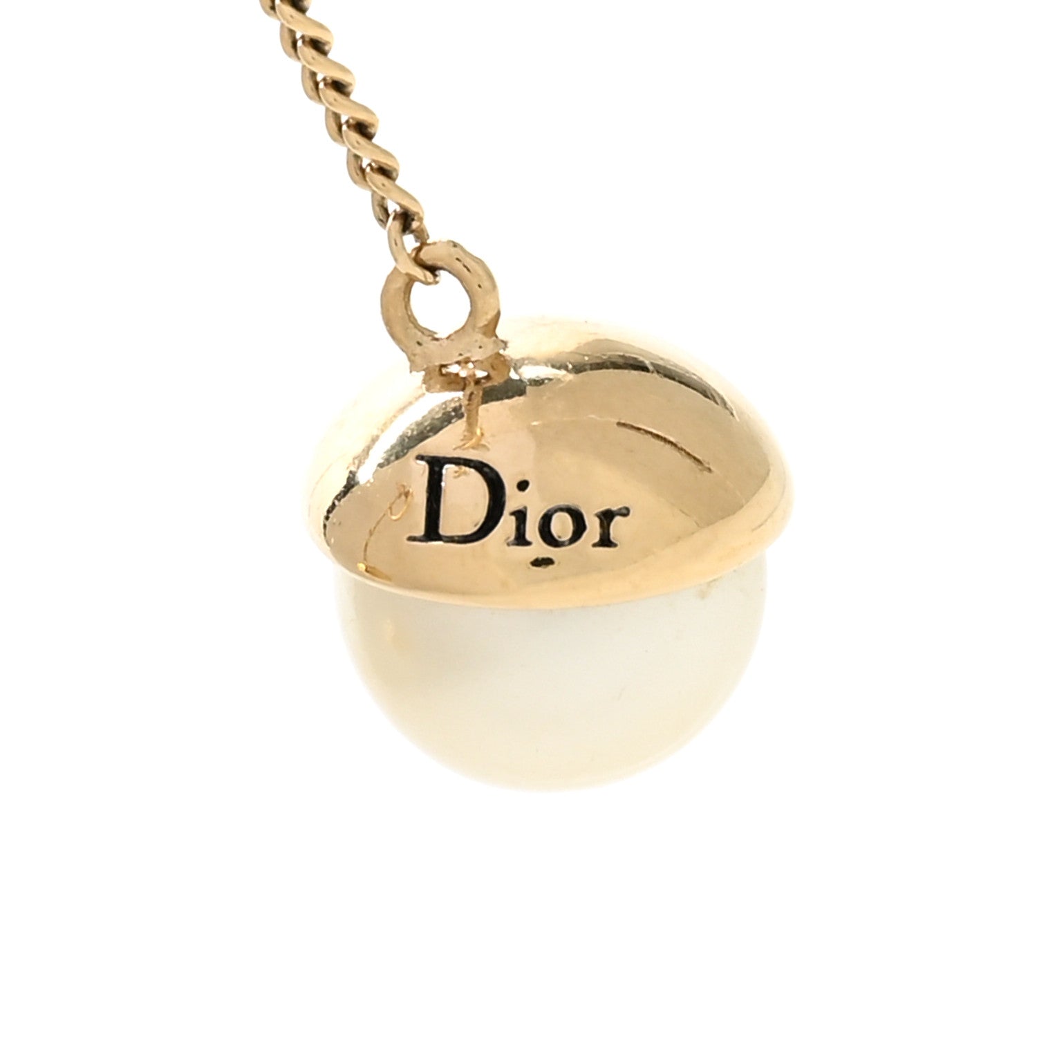 Christian Dior Pearl Mise En Dior Tribal Drop Earrings Gold 4 of 4