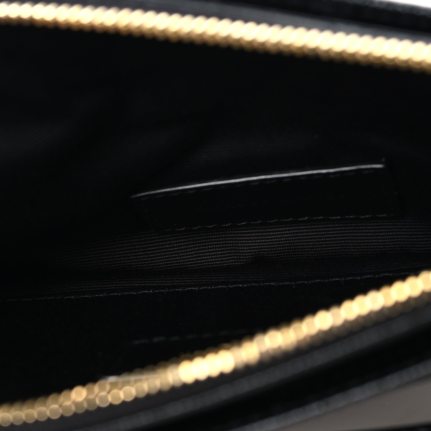 Saint Laurent Grain De Poudre Chevron Monogram Large Bill Pouch Black 5 of 8
