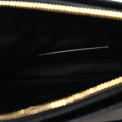 Saint Laurent Grain De Poudre Chevron Monogram Large Bill Pouch Black 5 of 8