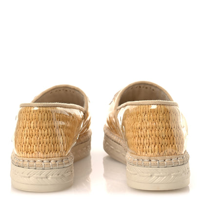 Chanel PVC Raffia CC Espadrilles 36 Beige 6 of 12