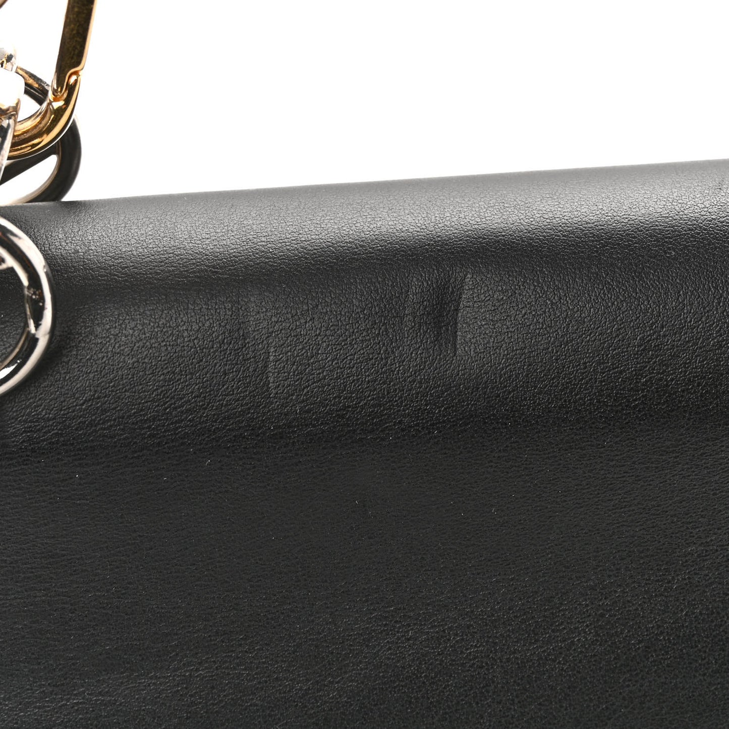 Vitello Century Velvet F is Fendi FF Kan I Shoulder Bag Black Tobacco