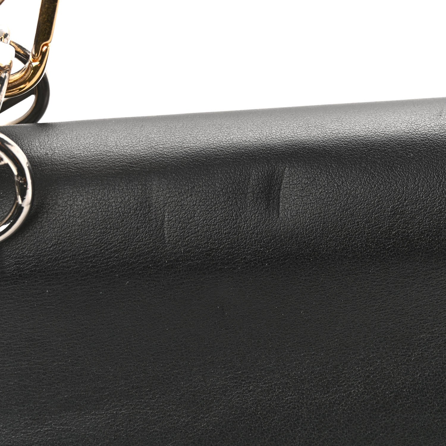Fendi Vitello Century Velvet F is Fendi FF Kan I Shoulder Bag Black Tobacco 11 of 11