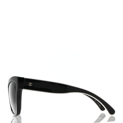 Chanel Acetate Polarized CC Cat Eye Sunglasses 5271-A Black 3 of 8