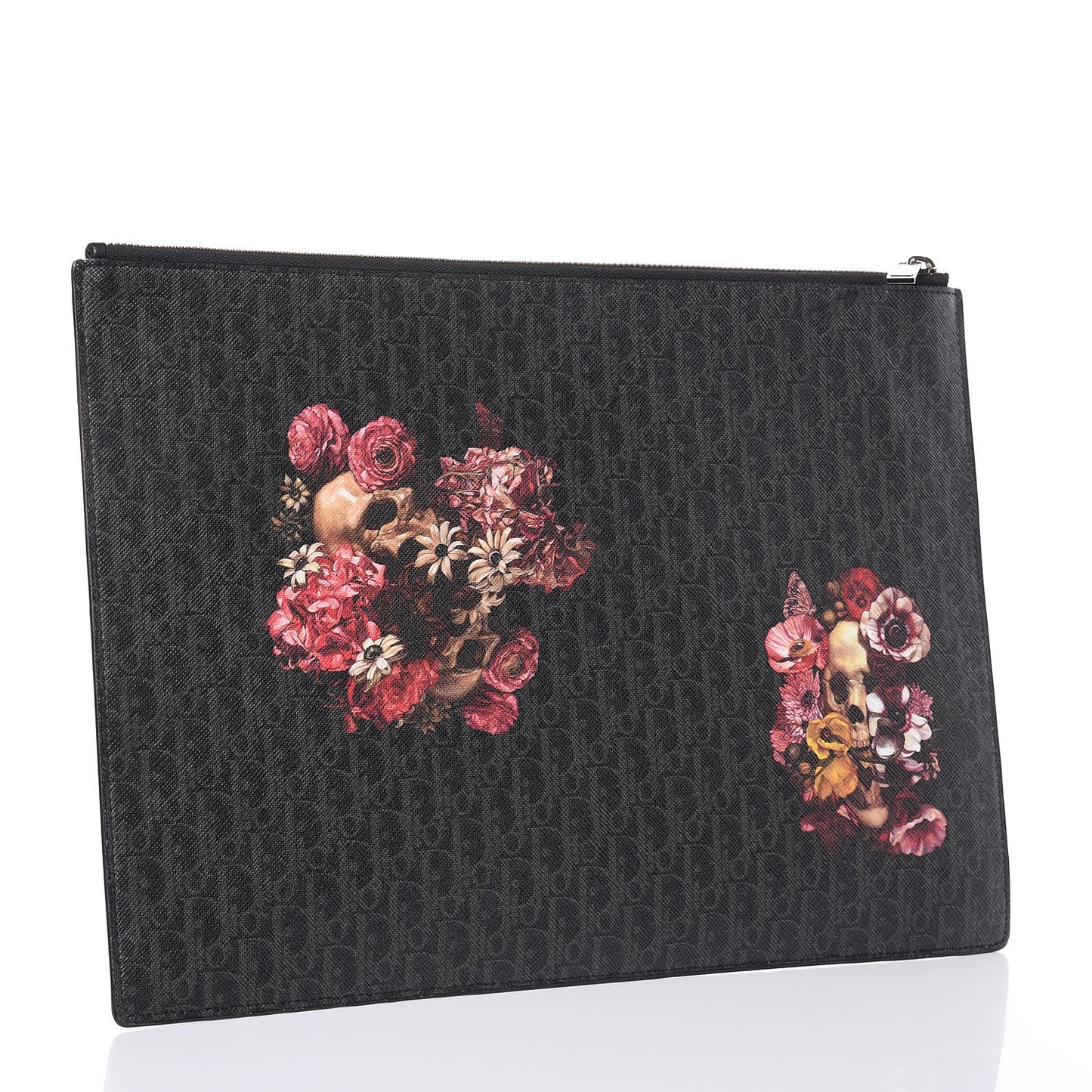 HOMME Monogram Coated Canvas Printed Document Holder Grey Multicolor