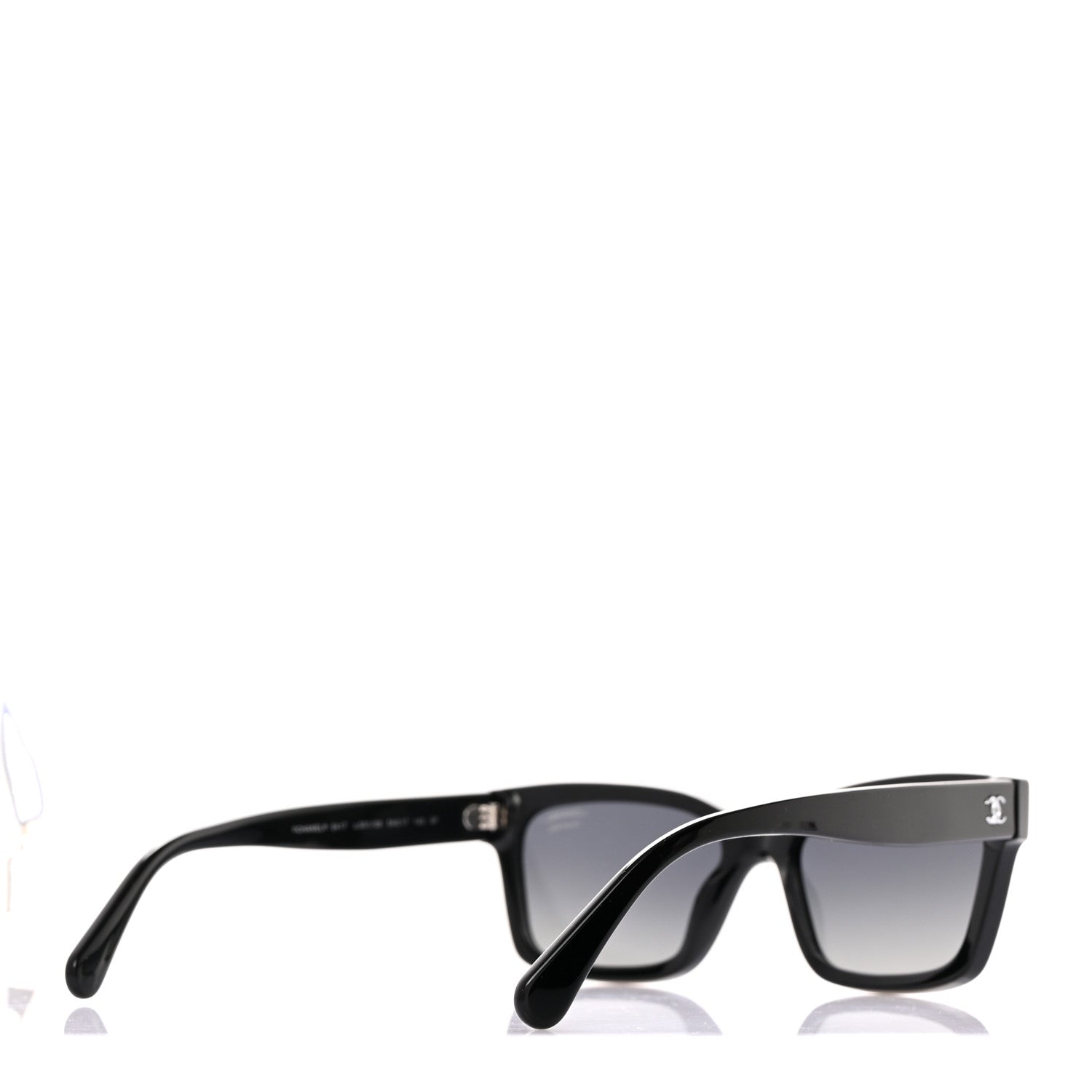 Chanel Acetate Polarized Square Sunglasses 5417 Black 4 of 8