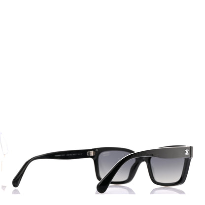 Chanel Acetate Polarized Square Sunglasses 5417 Black 4 of 8