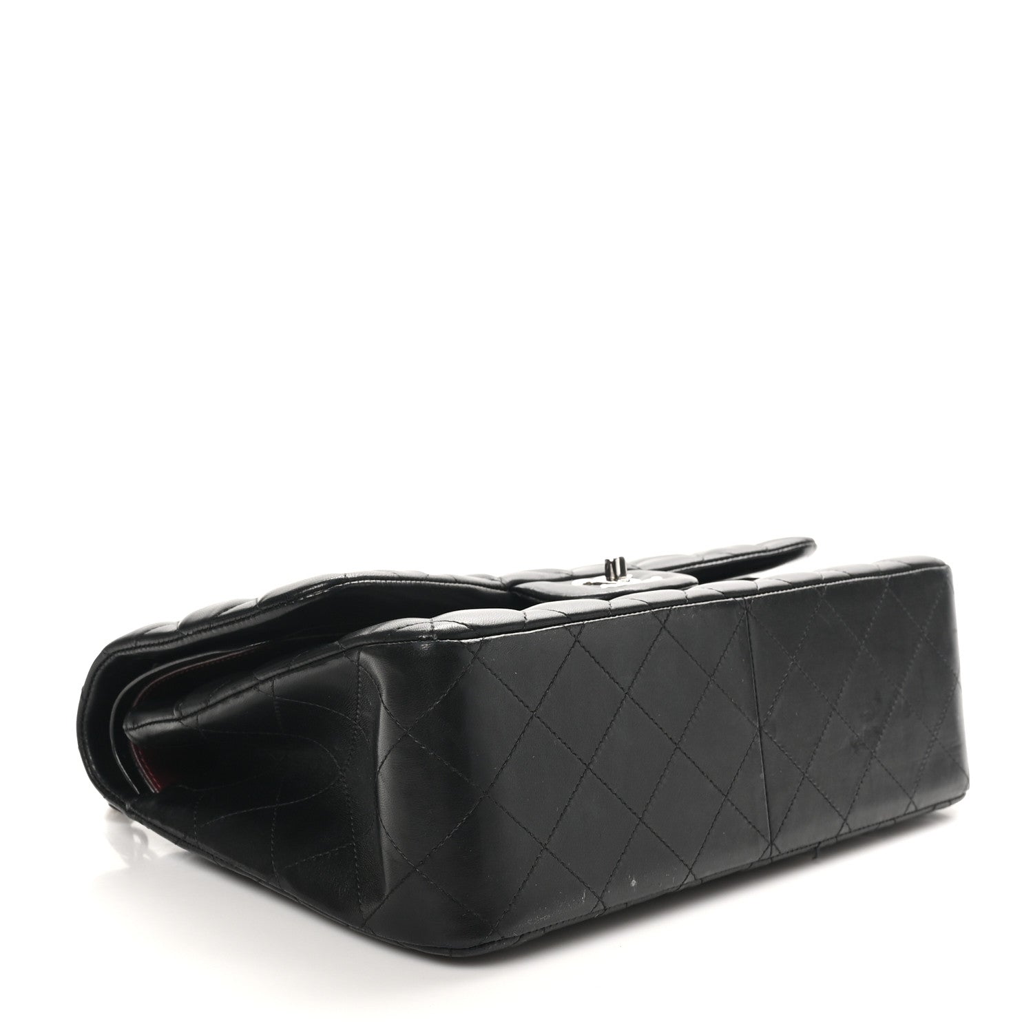 Chanel Lambskin Quilted Jumbo Double Flap Black 4 of 12