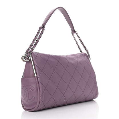 Chanel Lambskin Stitched Medium Ultimate Soft Tote Light Purple 2 of 10
