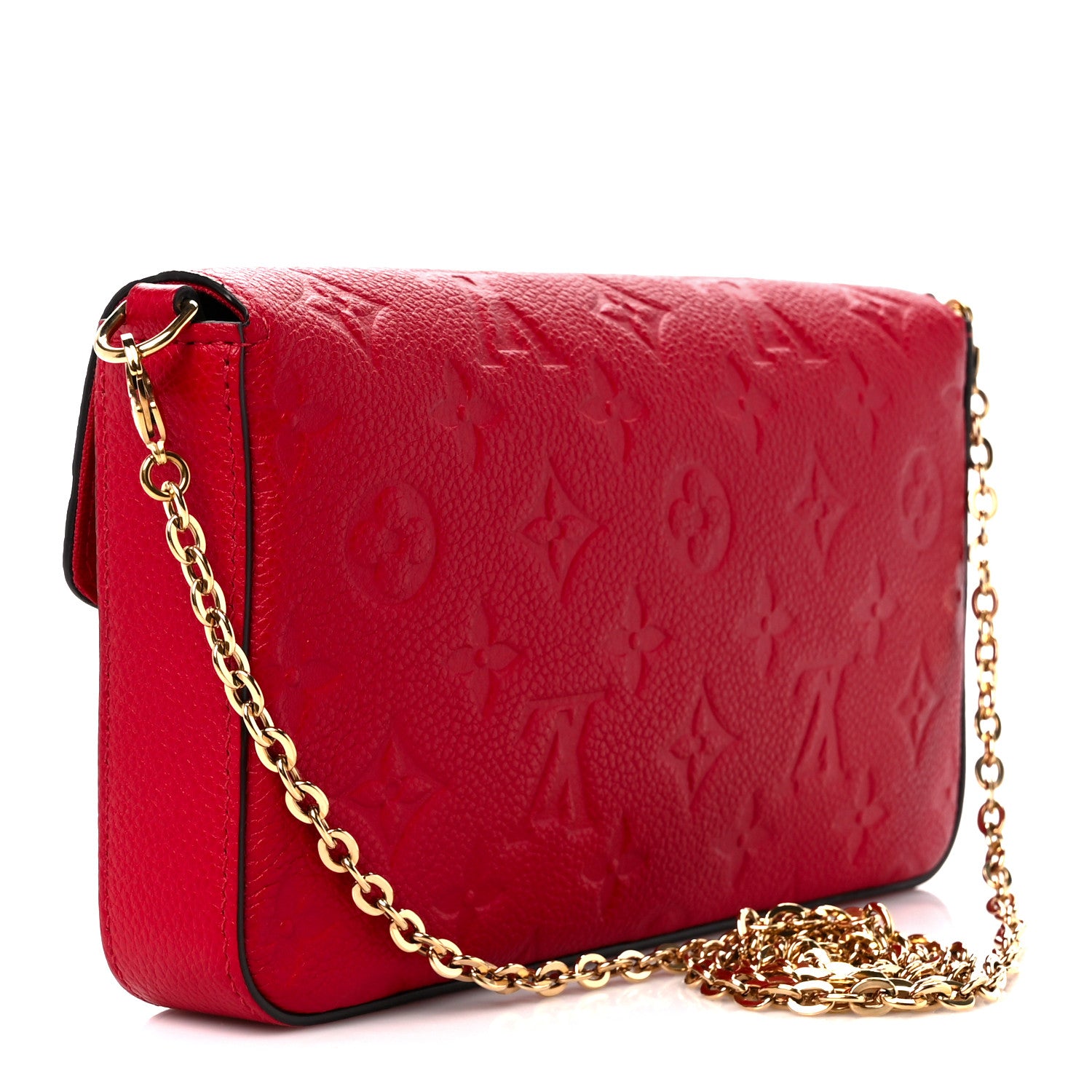Louis Vuitton Empreinte Pochette Felicie Chain Wallet Scarlet 3 of 10