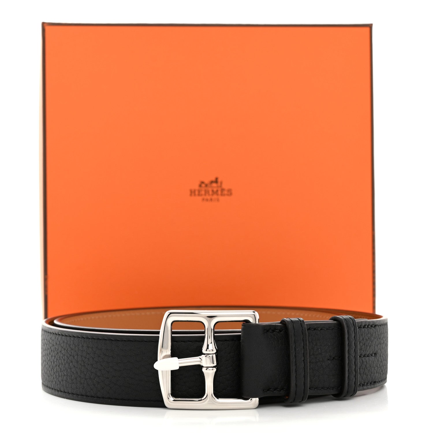 Hermes Togo Etriviere 32mm Belt 85 34 Black 7 of 7