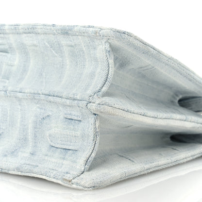 Fendi X MARC JACOBS Bleached Denim Small Peekaboo I SEE U Satchel Off White 11 of 15