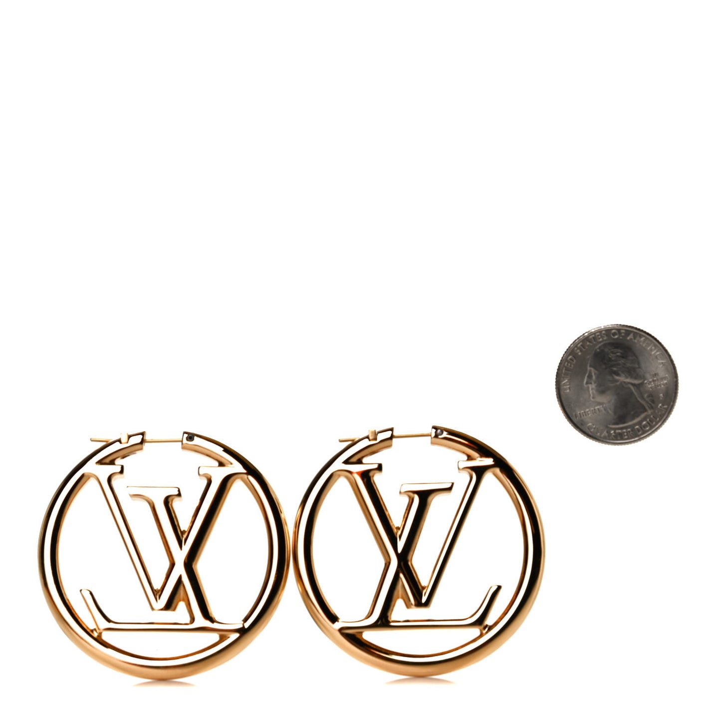 Metal Louise Hoop Earrings Gold