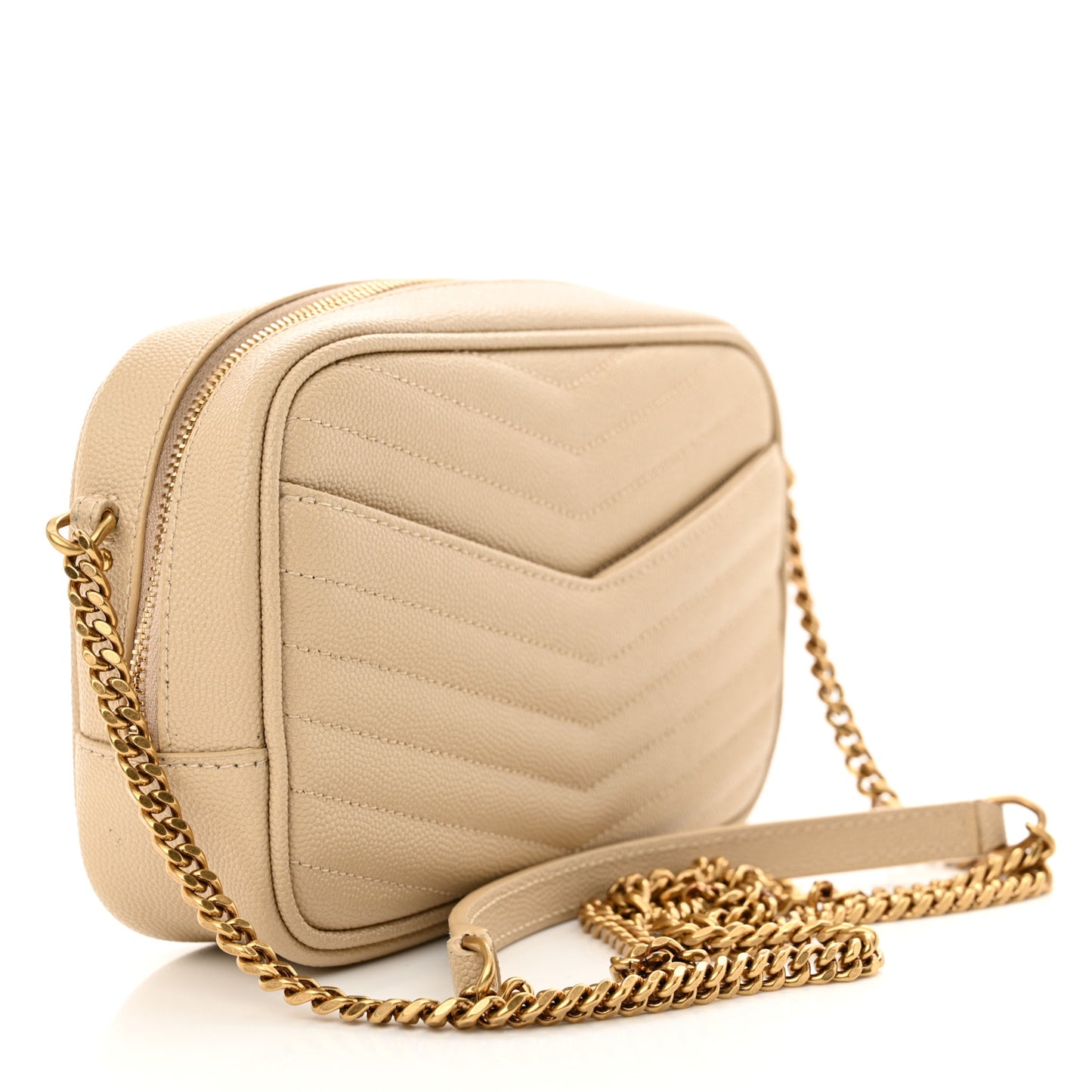 Grain De Poudre Matelasse Monogram Mini Lou Camera Bag Ivory Natural