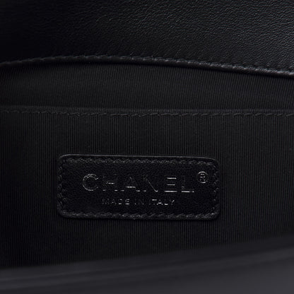 Chanel Tweed Calfskin Medium Boy Flap Black White 8 of 11