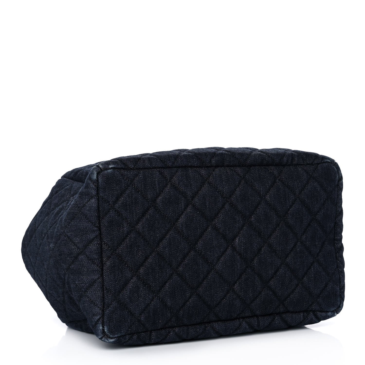 Chanel Washed Denim Quilted Small Urban Spirit Drawstring Bag Dark Blue 4 of 12