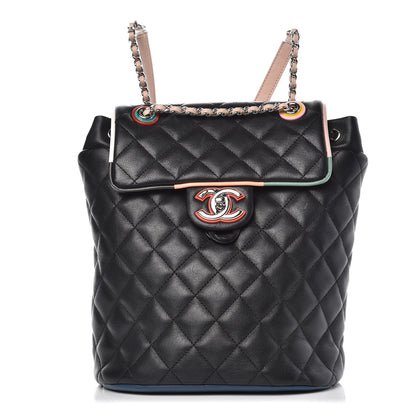 Chanel Lambskin Quilted Small Cuba Urban Spirit Backpack Black 1 of 7