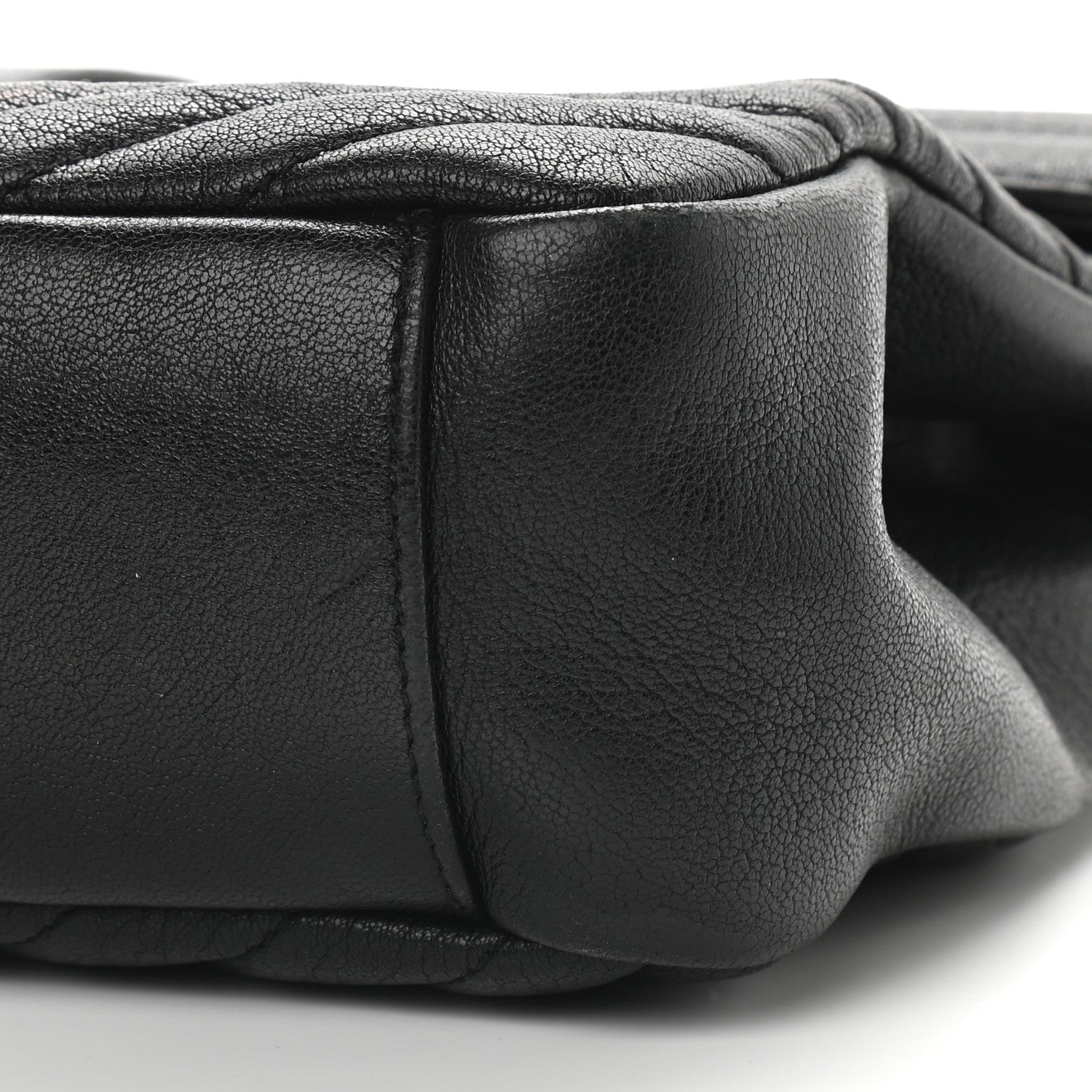 Saint Laurent Sheepskin Matelasse Chevron Monogram Large College Satchel Black 10 of 11