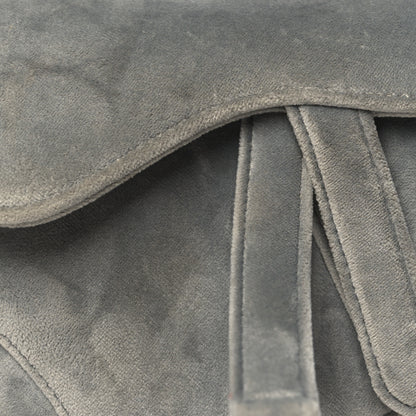 Christian Dior Velvet Crystal Mini Saddle Bag Grey 8 of 10