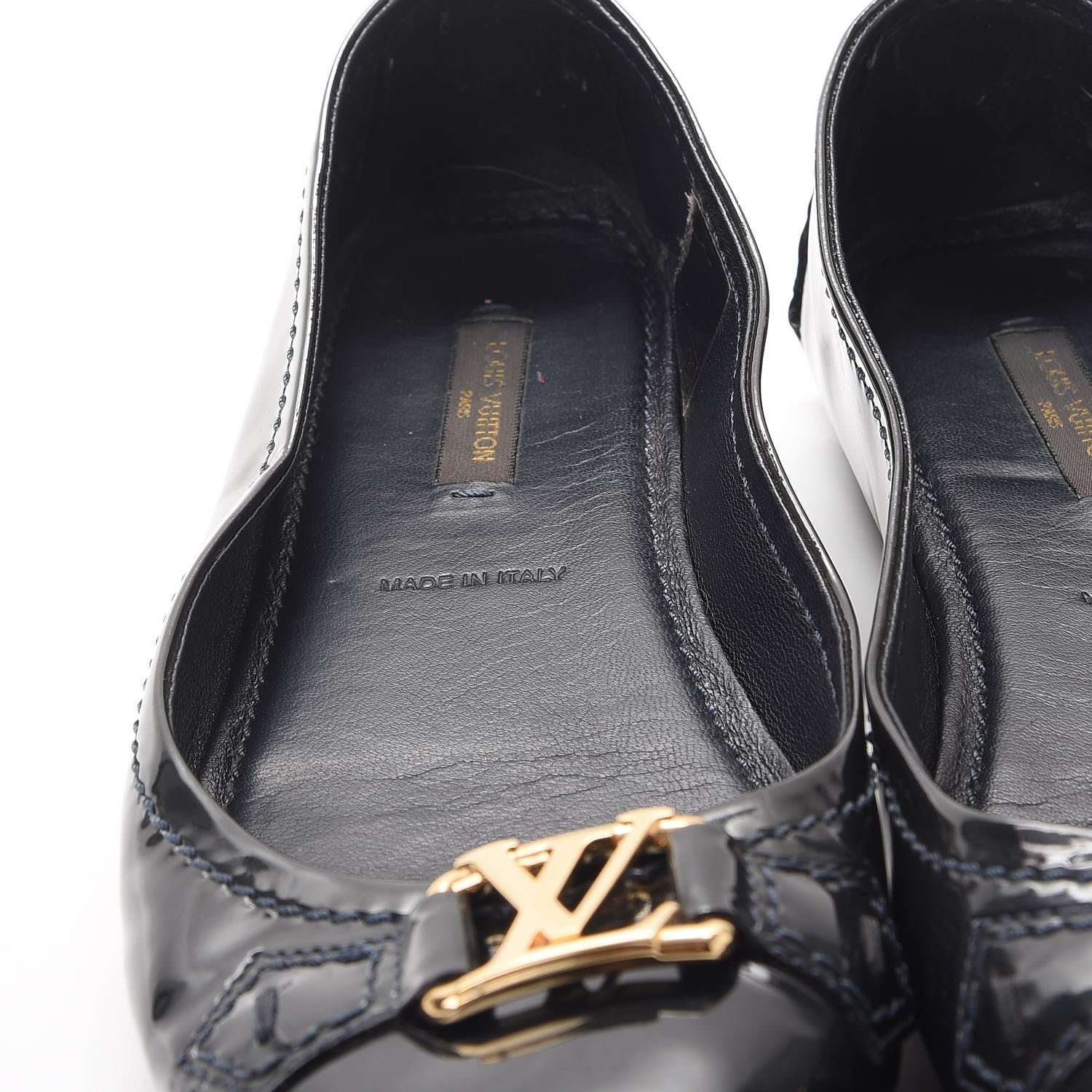 Louis Vuitton Patent Calf Oxford Ballerina Flats 36 Black 11 of 12