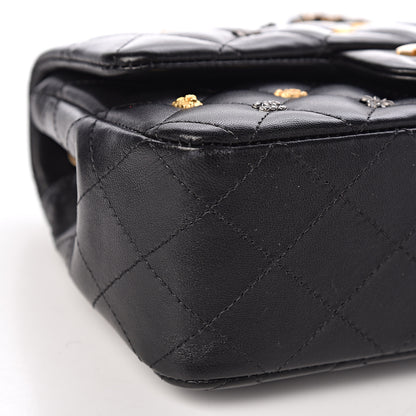 Chanel Lambskin Quilted Studded Mini Rectangular Flap Black 9 of 10