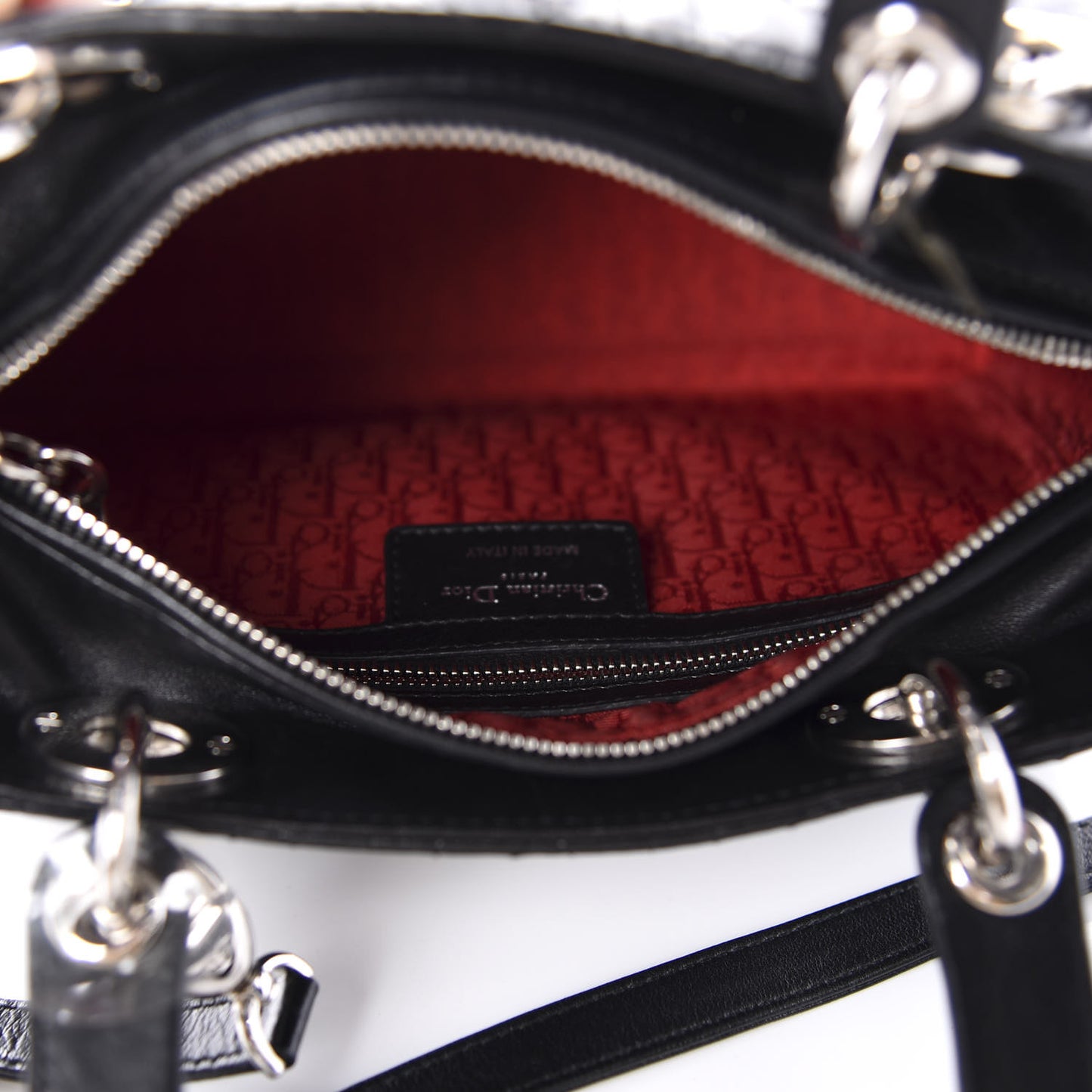 Lambskin Cannage Medium Lady Dior Black