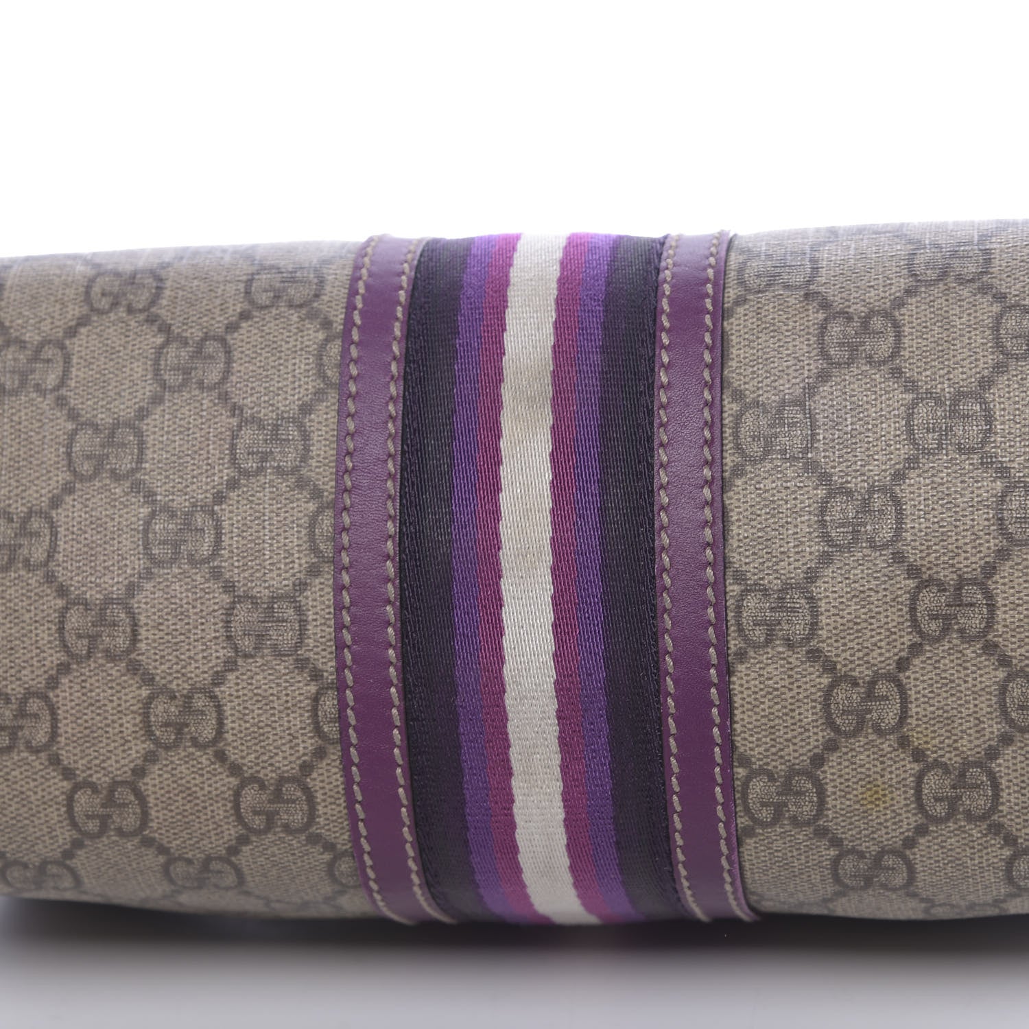Gucci Monogram Vintage Web Small Boston Purple 12 of 14