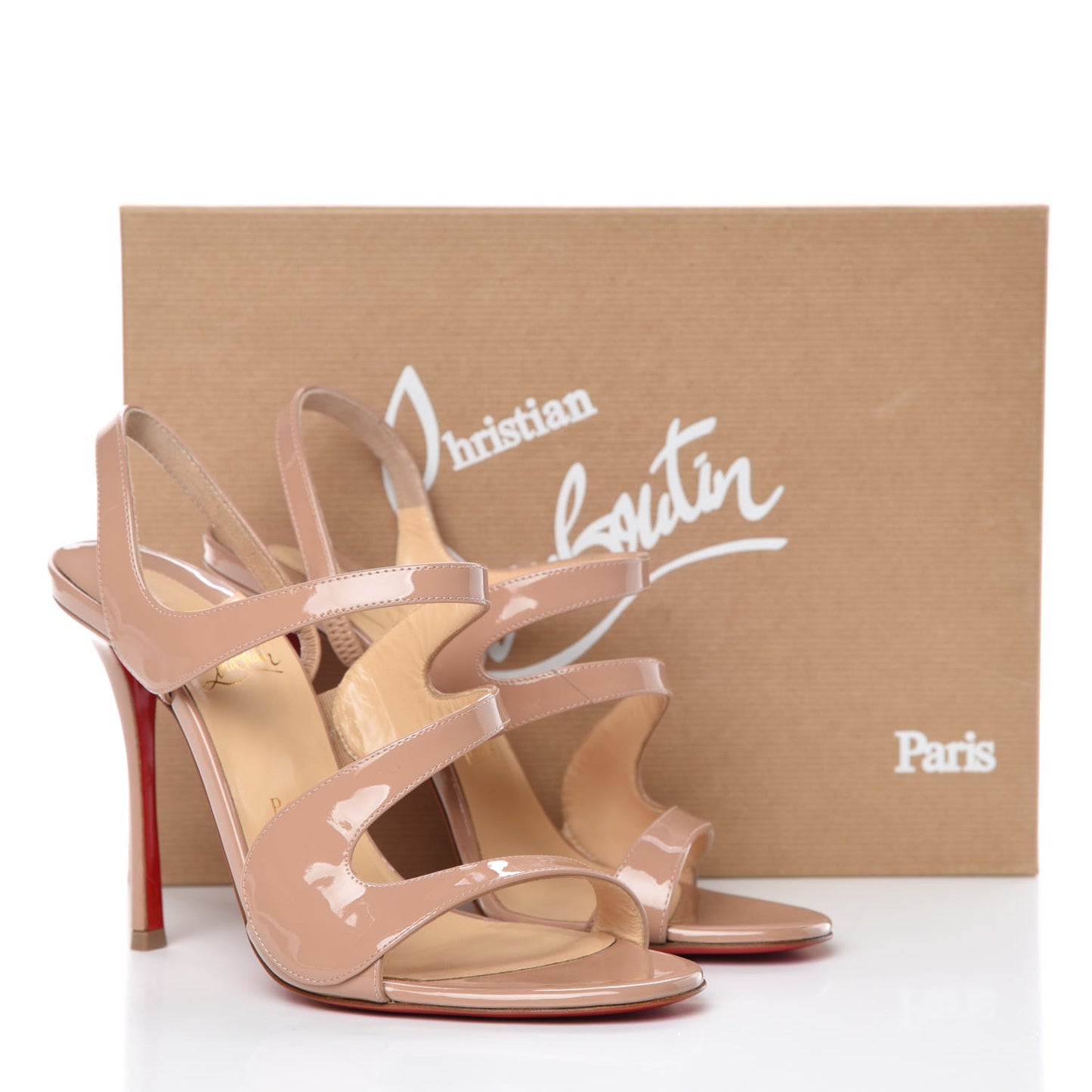 Patent Vavazou Asymmetric 100 Strappy Sandals 39 Nude