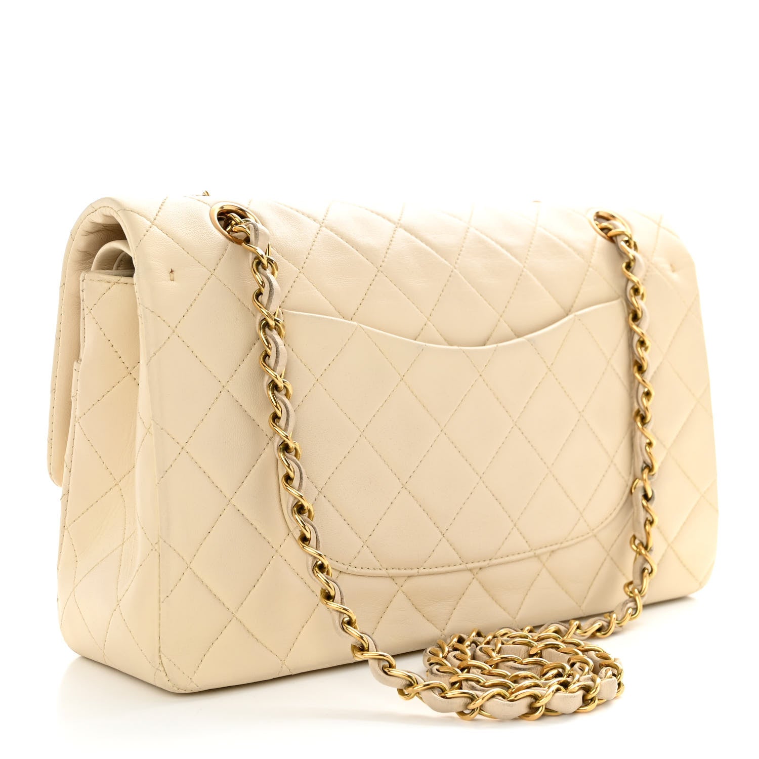 Chanel Lambskin Quilted Medium Double Flap Beige 2 of 12