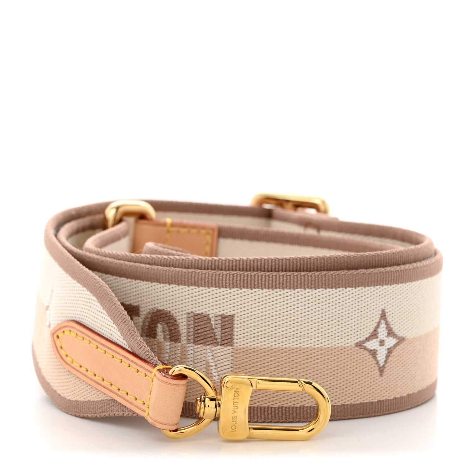 Louis Vuitton Jacquard Neverfull BB Shoulder Strap Beige Brown 1 of 4