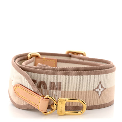 Louis Vuitton Jacquard Neverfull BB Shoulder Strap Beige Brown 1 of 4