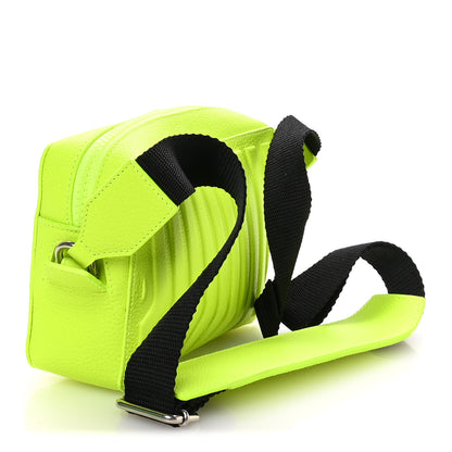 Balenciaga Grained Calfskin Embossed Car Camera Bag Yellow Fluo Black 3 of 10