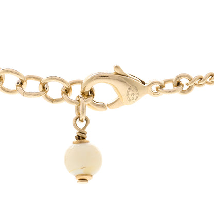 Chanel Crystal Flower CC Lariat Necklace Gold 5 of 6