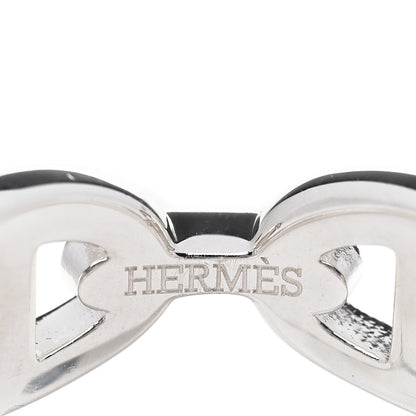 Hermes Sterling Silver PM Chaine d'Ancre Enchainee Band Ring 56 7.5 4 of 5