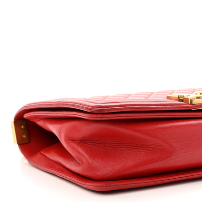 Chanel Calfskin Quilted Medium Boy Flap Red 9 of 10