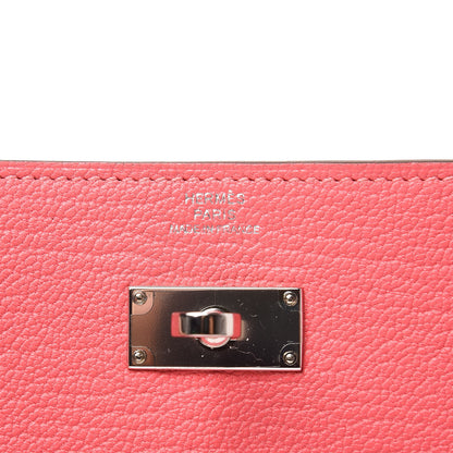 Hermes Chevre Mysore Kelly Longue Wallet Rose Lipstick 8 of 13