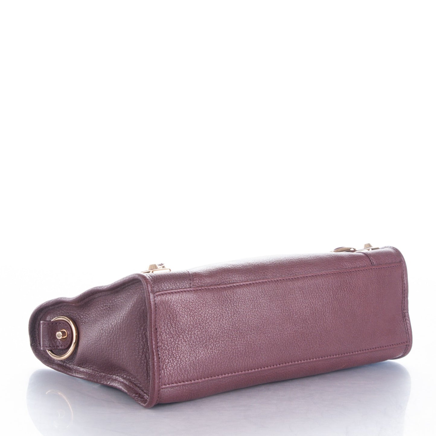 Chevre Gold Metallic Edge Hardware S City Rouge Pourpre