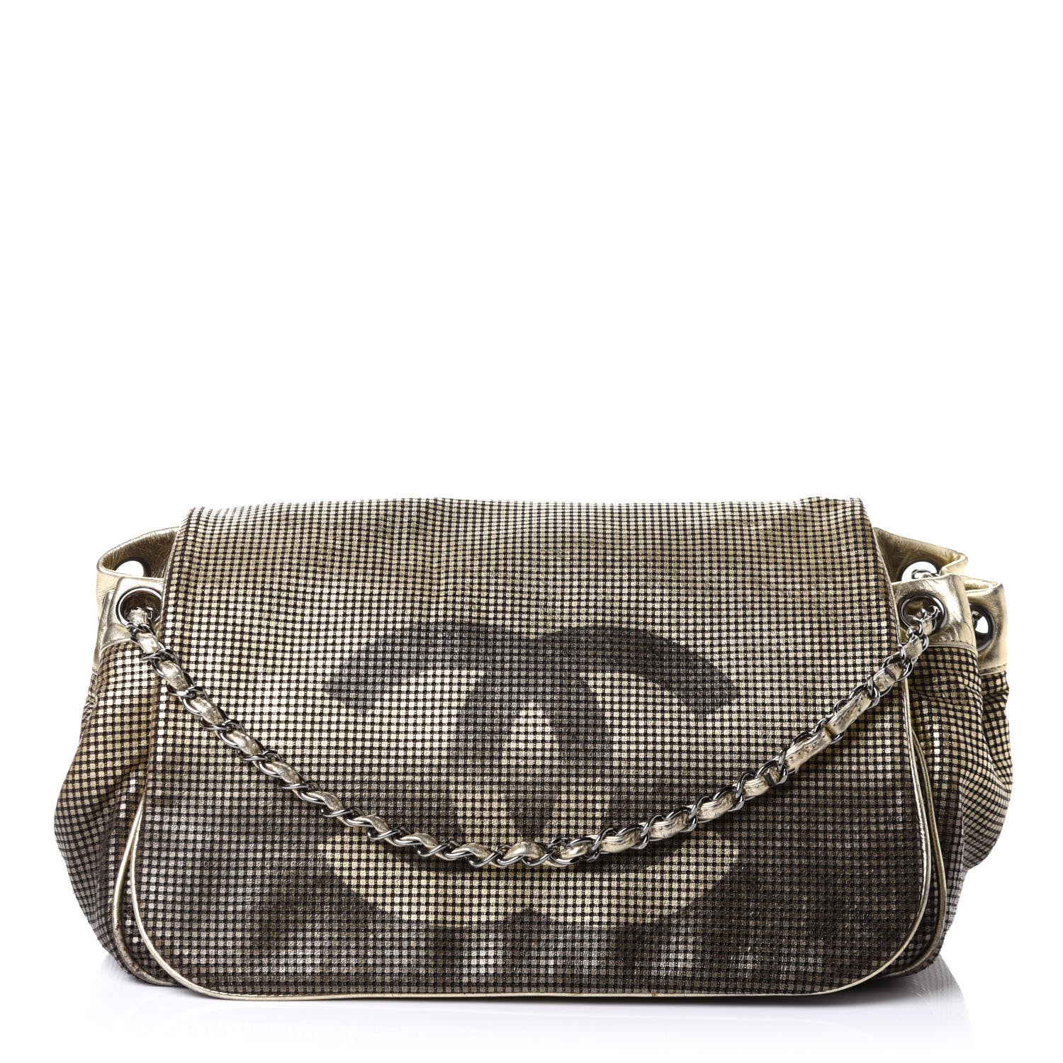 Chanel Metallic Lambskin Perforated Hollywood Accordion Flap Bag Gold 1 of 23