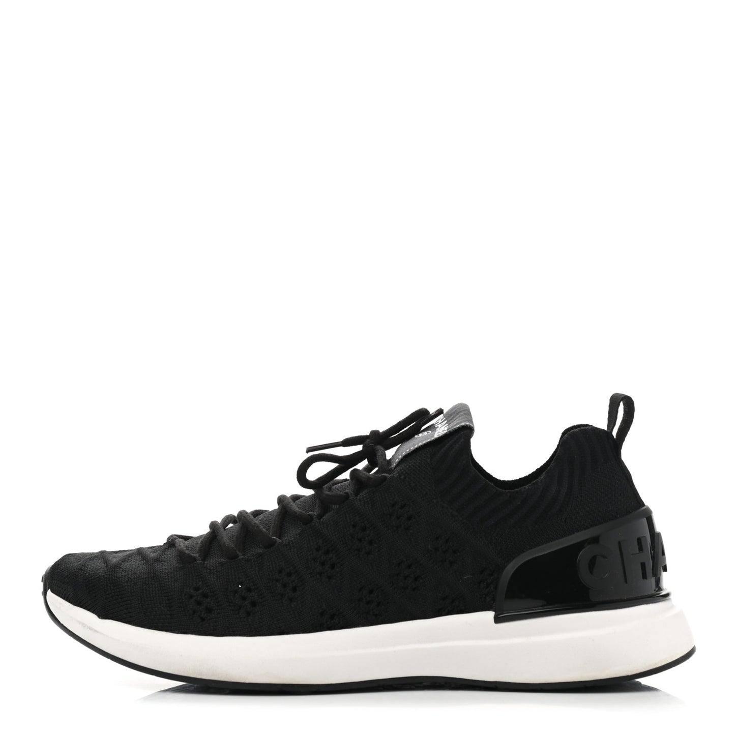 Fabric Logo Sneakers 38.5 Black